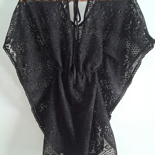 Black lace blouse, size Medium