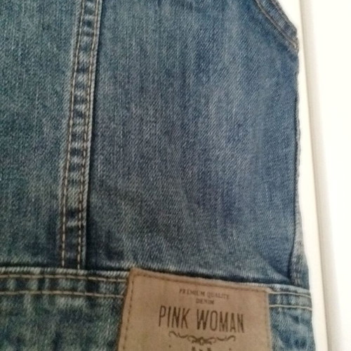 Pink Woman denim vest like new, blue, size XS