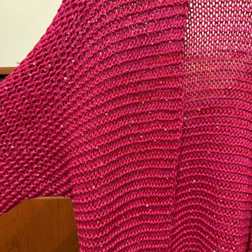 Knitted pink cardigan with glitter new