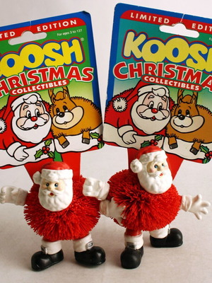 Koosh Christmas Limited Edition Santa Claus figure 1990s, 2 pieces