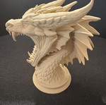 Dragon Bust 3D Printed fantasy decor new