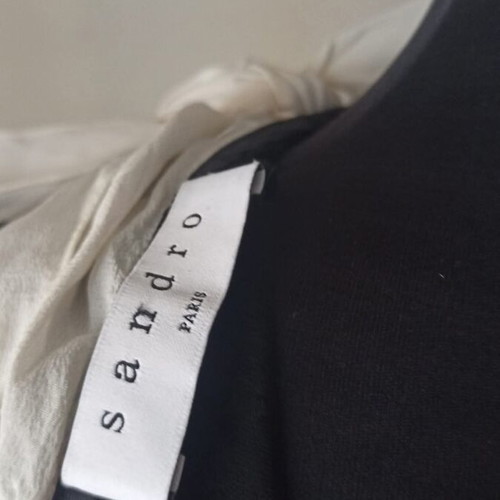 Sandro Paris dress like new, size S, black with silk detail