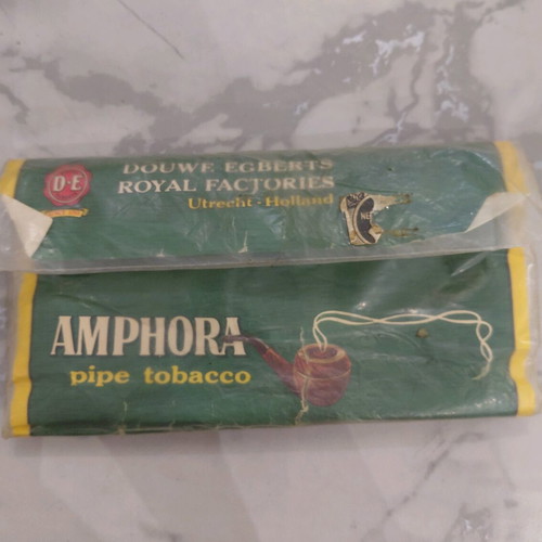 Vintage Amphora pipe tobacco pouches used, 1970s