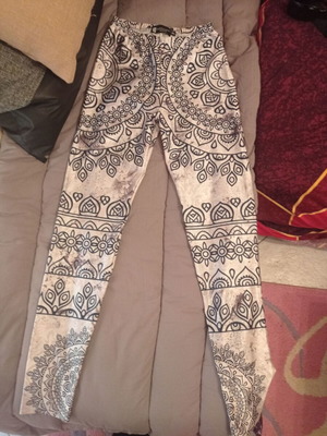 Parizianista leggings S-M like new, black and pink