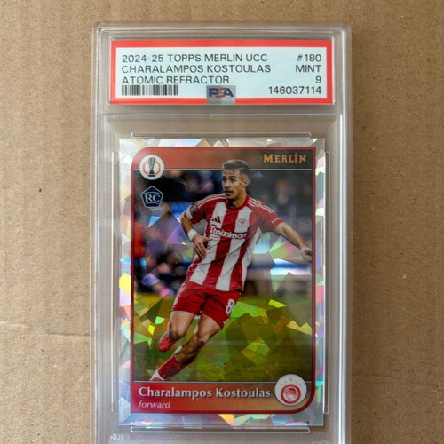 Topps Merlin Rookie Charalampos Kostoulas PSA 9 Olympiacos like new