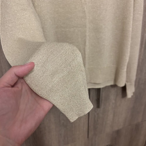 Zara blouse beige with golden details like new, size S