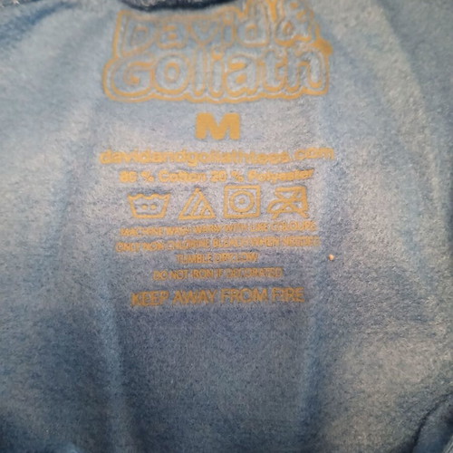 David & Goliath hoodie blue, size M, new