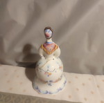 Handmade ceramic decorative bell with Russian folk art design