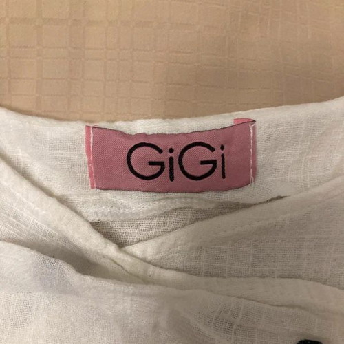 Polka Dot Crop Top Gigi like new, cotton, puff sleeve, black and white