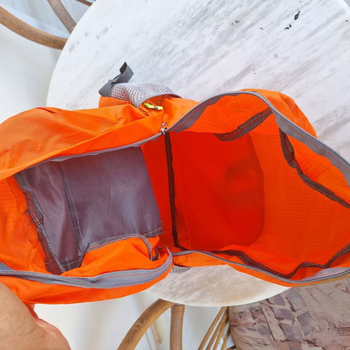 Orange backpack like new for holidays