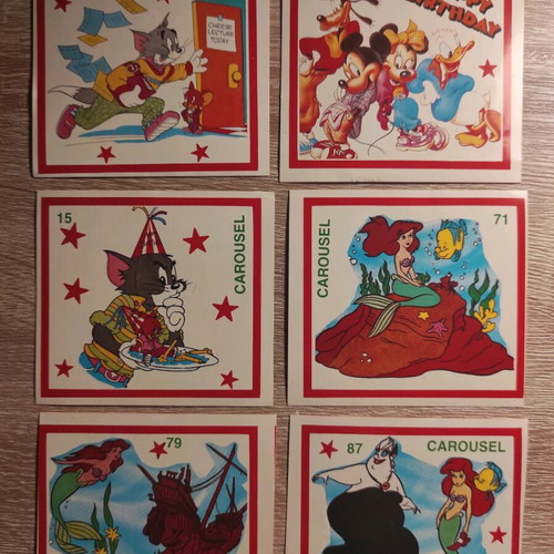 Crazy Cray stickers Carousel 1987 like new, 3 sealed packs plus 30 singles