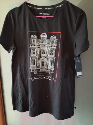 Karl Lagerfeld T-shirt new, black, 95% cotton 5% elastane