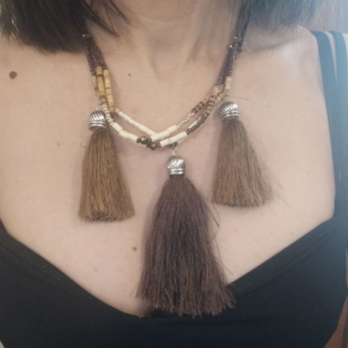 Boho necklace with tassels
