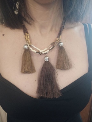 Boho necklace with tassels