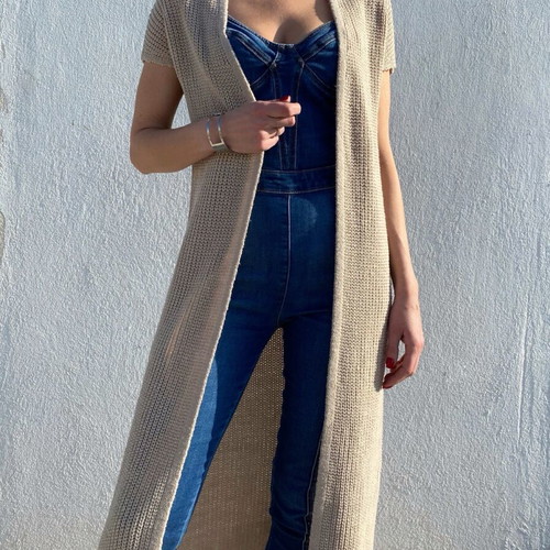 Knitted long cardigan Jdy new, beige, size XS
