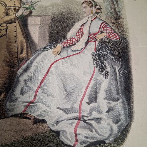 Colored engraving used, good condition