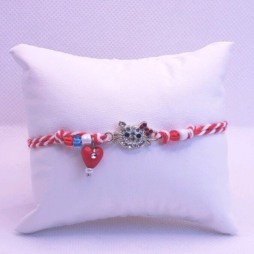 Handmade Martaki new, white and red