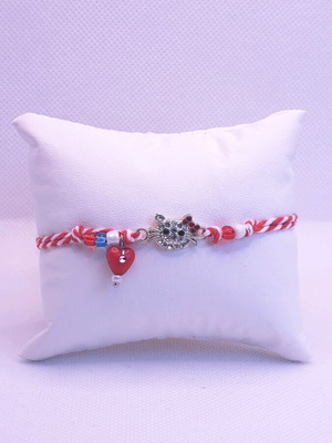 Handmade Martaki new, white and red