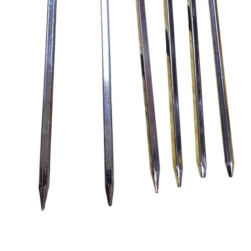 Metal skewers 46cm set of 6 with wooden handle new