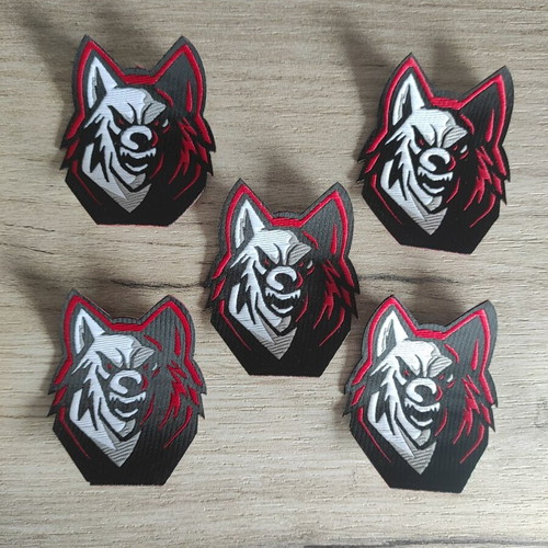 Wolf iron clothes patches new, set of 5