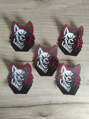 Wolf iron clothes patches new, set of 5