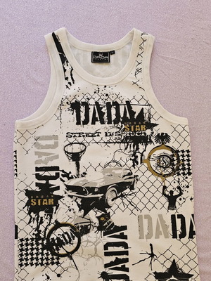 Dada sleeveless shirt Large like new, white
