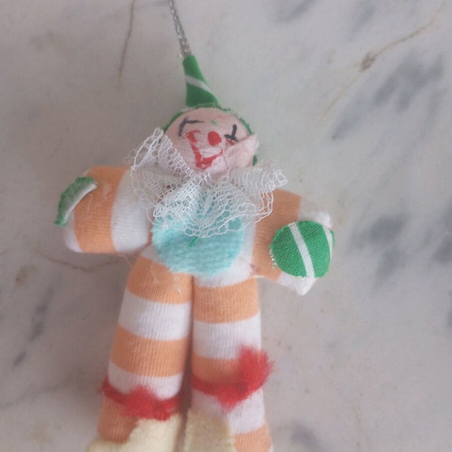 Two cloth clown dolls new
