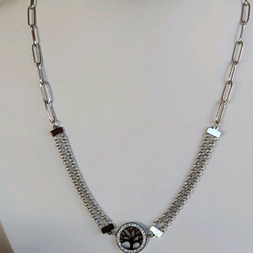 Steel Necklace New, Gold and Silver Colors