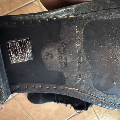 Officine Creative shoes used, black suede leather size 41