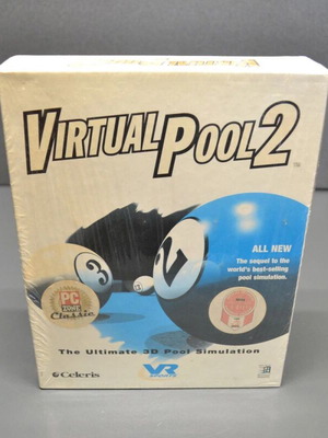 Virtual Pool 2 PC Windows new, vintage sealed big box