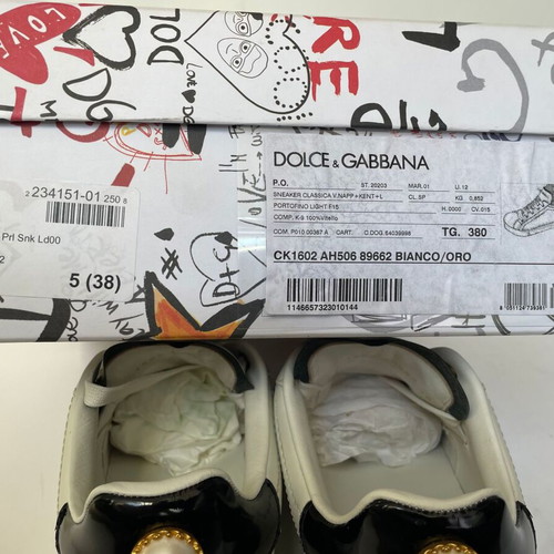 Dolce & Gabbana Portofino leather women's sneakers like new, size 38