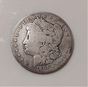 1 US Dollar 1901 Ασήμι