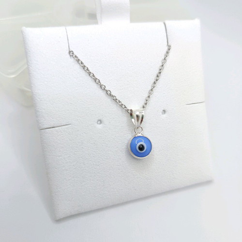 Necklace chain with silver 925 evil eye new, turquoise