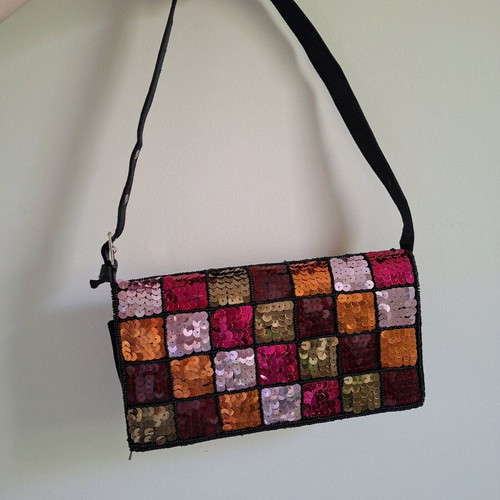 Handbag multicolor like new with sequins
