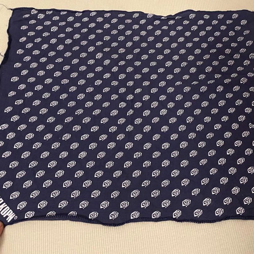 Vintage rare bandana scarf used, blue, from POP KORN magazine 90s
