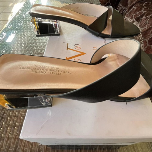 Versace women's black sandals like new, size 37