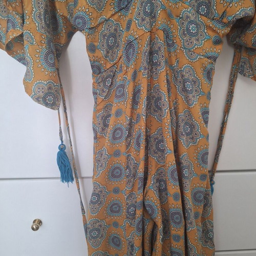 Boho silk jumpsuit used, one size
