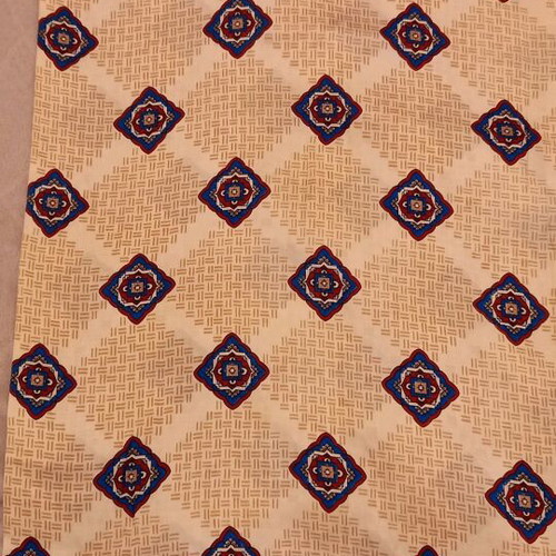 Silk scarf like new, beige and red