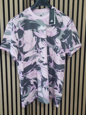 Adidas short sleeve blouse new, colorful, cotton, XL