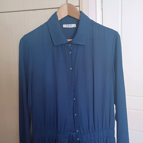Maxi shirt-style dress blue like new, size S/M