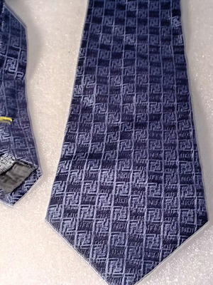 FENDI silk tie blue like new Italian origin