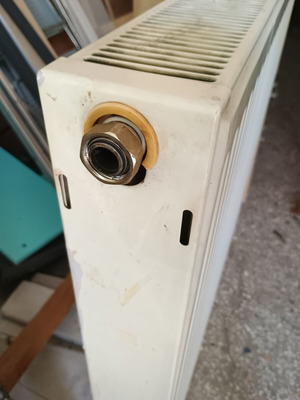 Heating radiator panel 90x90 double column type 22 used