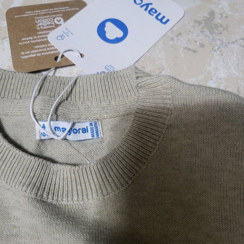 Mayoral thin knitted beige blouse size 4 new