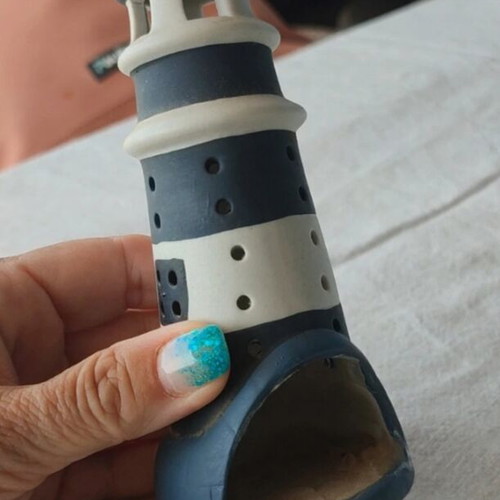 Decorative ceramic tealight lighthouse like new
