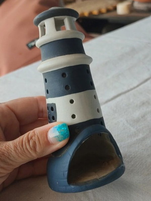Decorative ceramic tealight lighthouse like new