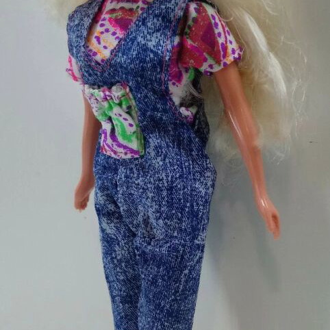 Vtg Made in China Doll floral with free dress used