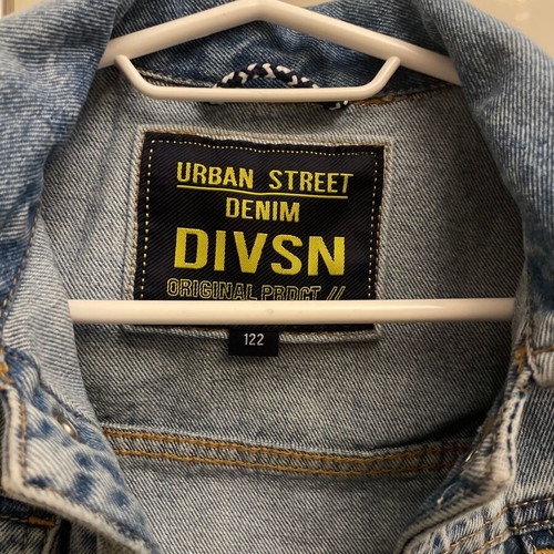 Denim set like new for boy 6-7 years, jacket and skinny blue jeans