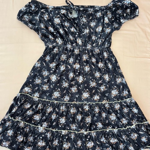 Velvet texture dress black like new, One Size