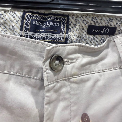 Berto Lucci Men's Pants N40 XL Grey and Beige Like New