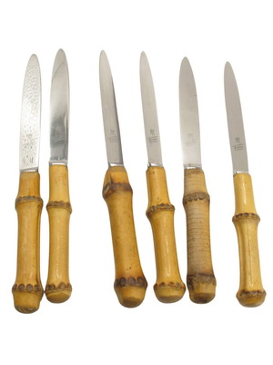 Friodur J.A. Henckels knife set like new, 6 pieces with bamboo handles